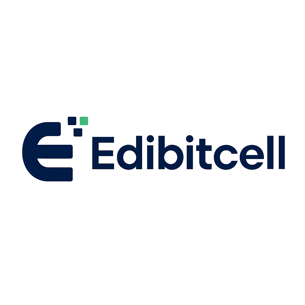 "Edibitcell brand logo used for digital products, eBooks, and online services."