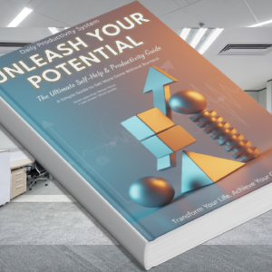 Daily Productivity System ebook cover showing a simple guide to getting more done without burnout